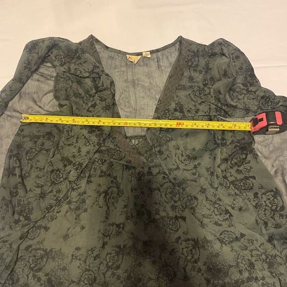 Y2k Mudd Floral Lace V-Neck Flowy Blouse Size Large NWOT - Picture 8 of 8
